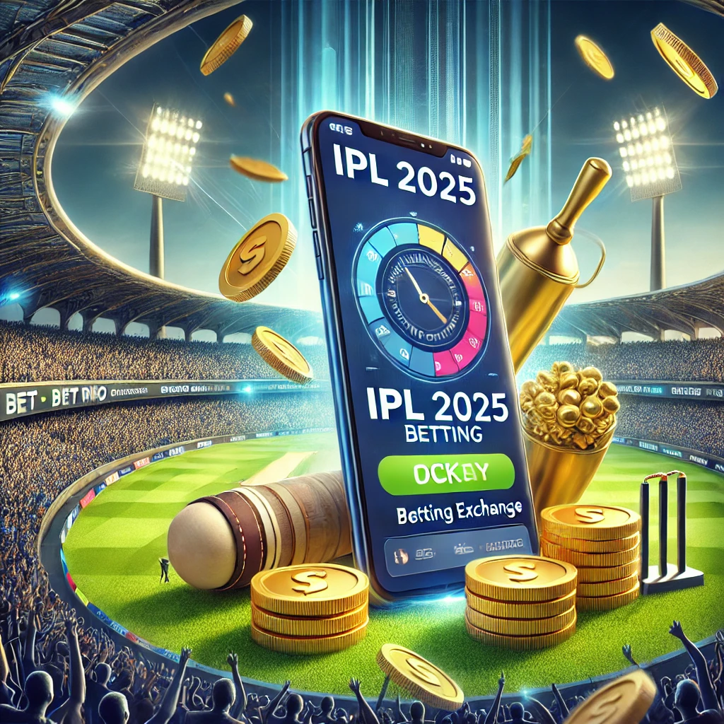 Featured image for IPL 2025 betting on Bet Pro Exchange, depicting cricket players, stadium lights, and a betting interface.